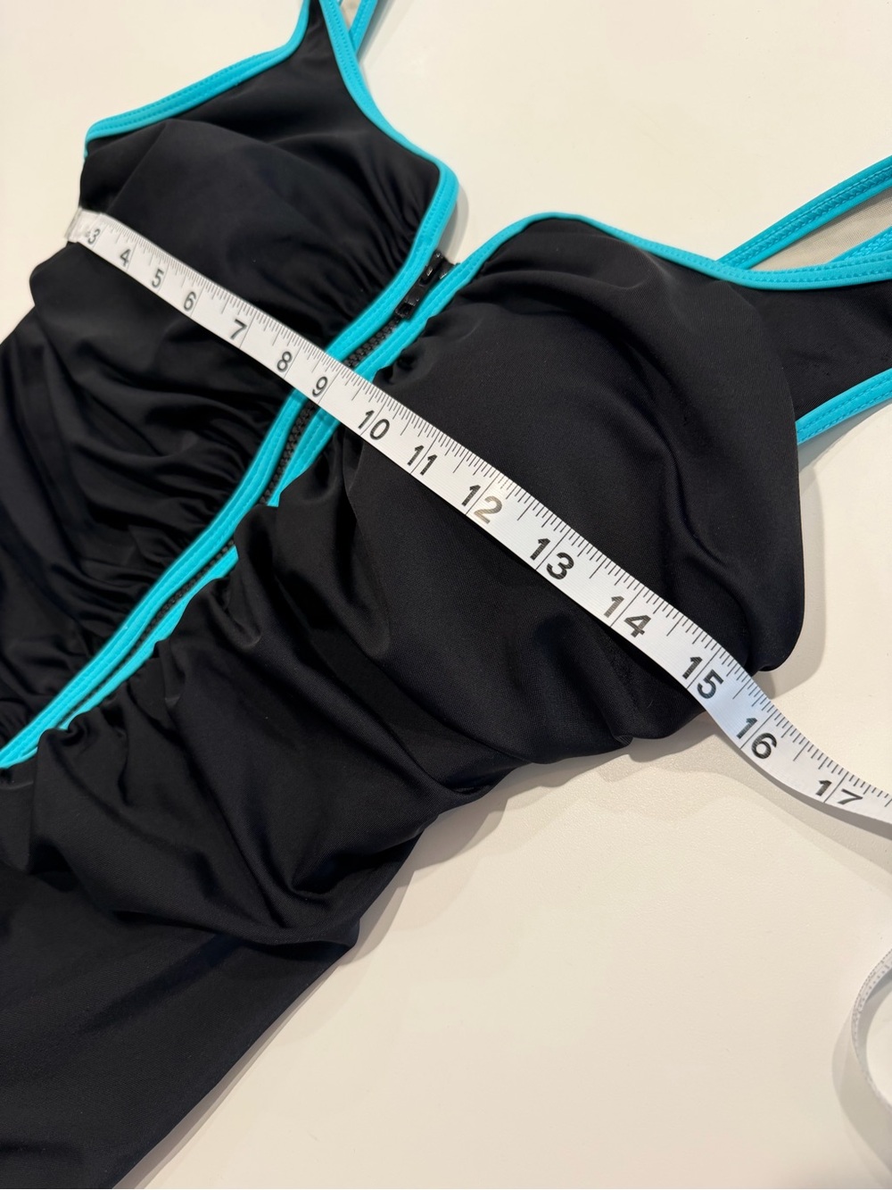 Reebok Black One-Piece Swimsuit with Turquoise Trim Women's Swim Size 12 - Picture 4 of 8